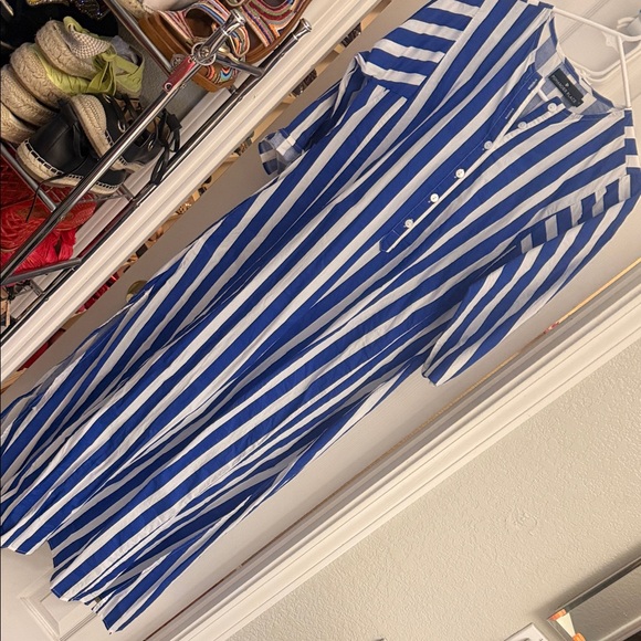 Tuckernuck Pomander Place Striped Blue and White Maxi Dress - Picture 2 of 6